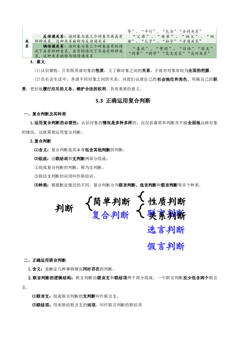 选择性必修三《逻辑与思维》知识清单-口袋书2024年高考政治一轮复习知识清单（新高考通用）_新高考复习资料_2024年新高考资料_专项复习资料