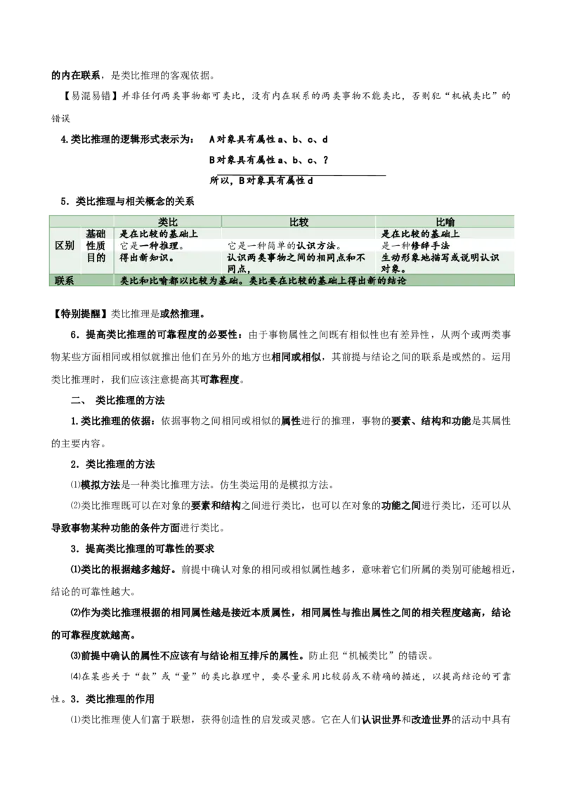 选择性必修三《逻辑与思维》知识清单-口袋书2024年高考政治一轮复习知识清单（新高考通用）_新高考复习资料_2024年新高考资料_专项复习资料