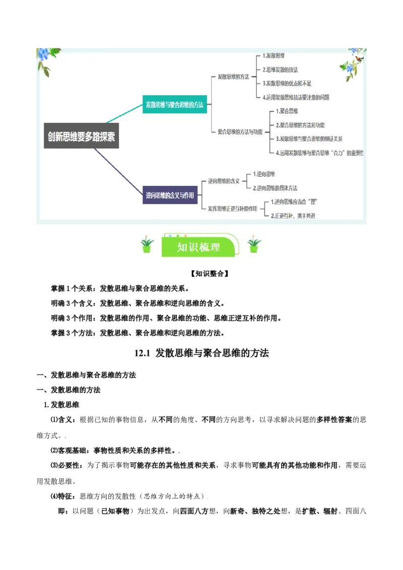 选择性必修三《逻辑与思维》知识清单-口袋书2024年高考政治一轮复习知识清单（新高考通用）_新高考复习资料_2024年新高考资料_专项复习资料
