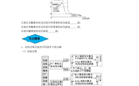 专题07酶和ATP（串讲）（原卷版）_2024年新高考资料_1.2024一轮复习_备战2024年高考生物一轮复习串讲精练（新高考专用）