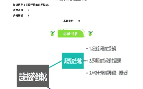 专题32走进经济全球化_新高考复习资料_2024年新高考资料_一轮复习资料_口袋书2024年高考政治一轮复习知识清单（新高考通用）