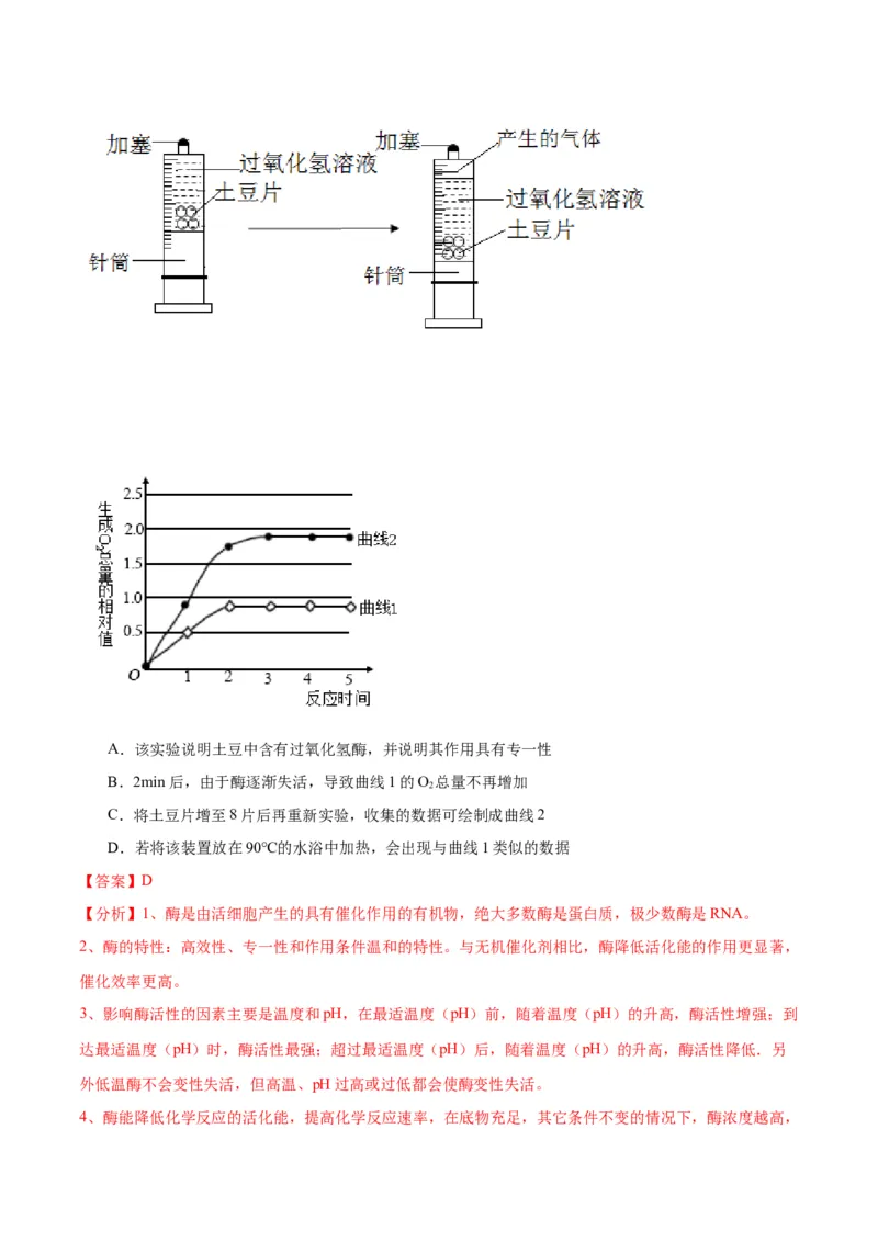 专题8酶和ATP（解析版)_2024年新高考资料_3.2024专项复习_备战2024年高考生物一轮复习重难点专项突破_专题08酶和ATP-备战2024年高考生物一轮复习重难点专项突破