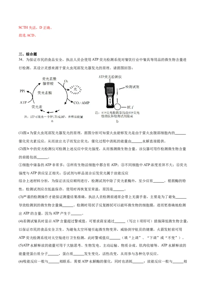 专题8酶和ATP（解析版)_2024年新高考资料_3.2024专项复习_备战2024年高考生物一轮复习重难点专项突破_专题08酶和ATP-备战2024年高考生物一轮复习重难点专项突破
