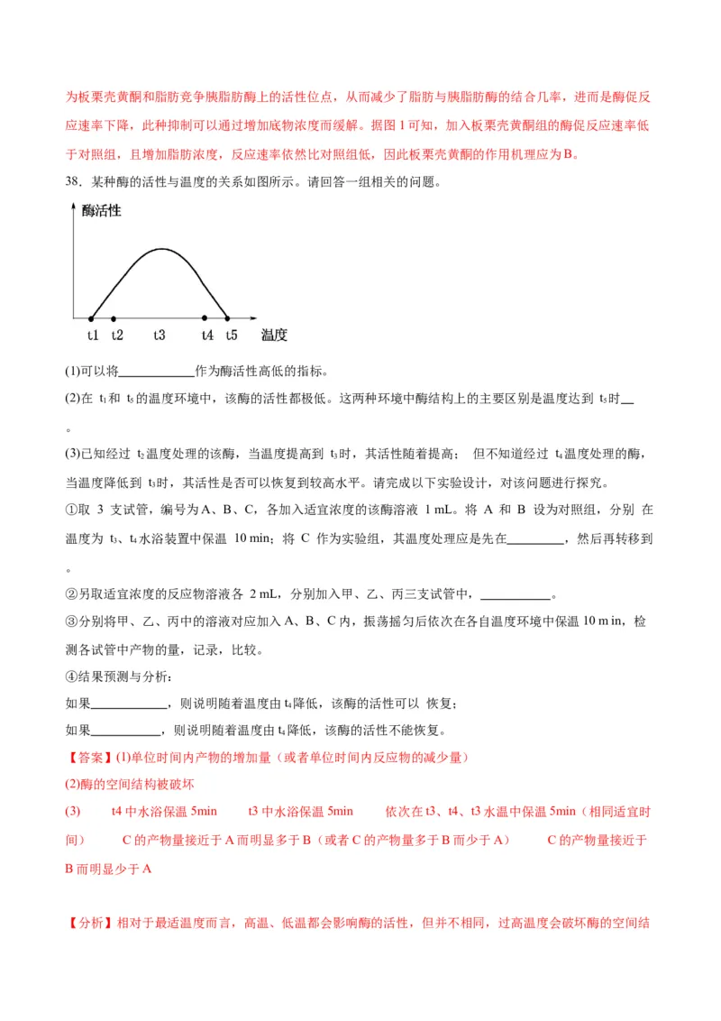 专题8酶和ATP（解析版)_2024年新高考资料_3.2024专项复习_备战2024年高考生物一轮复习重难点专项突破_专题08酶和ATP-备战2024年高考生物一轮复习重难点专项突破