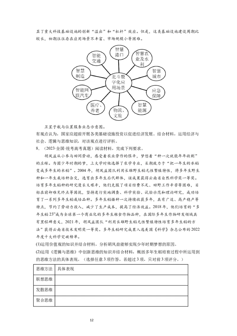 第13课创新思维要力求超前（讲义）（原卷版）_新高考复习资料_2024年新高考资料_一轮复习资料_完2024年高考政治一轮复习讲练测（课件+讲义+练习）（新教材新高考）_选择性必修3