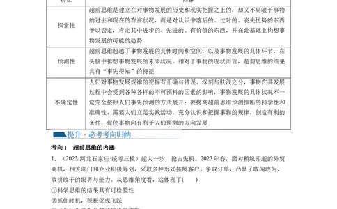 第13课创新思维要力求超前（讲义）（原卷版）_新高考复习资料_2024年新高考资料_一轮复习资料_完2024年高考政治一轮复习讲练测（课件+讲义+练习）（新教材新高考）_选择性必修3