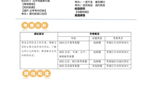 第03课订约履约　诚信为本（讲义）（原卷版）_新高考复习资料_2024年新高考资料_一轮复习资料_完2024年高考政治一轮复习讲练测（课件+讲义+练习）（新教材新高考）_选择性必修2