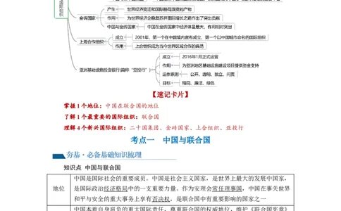 第09课中国与国际组织（讲义）（原卷版）_新高考复习资料_2024年新高考资料_一轮复习资料_完2024年高考政治一轮复习讲练测（课件+讲义+练习）（新教材新高考）_选择性必修1