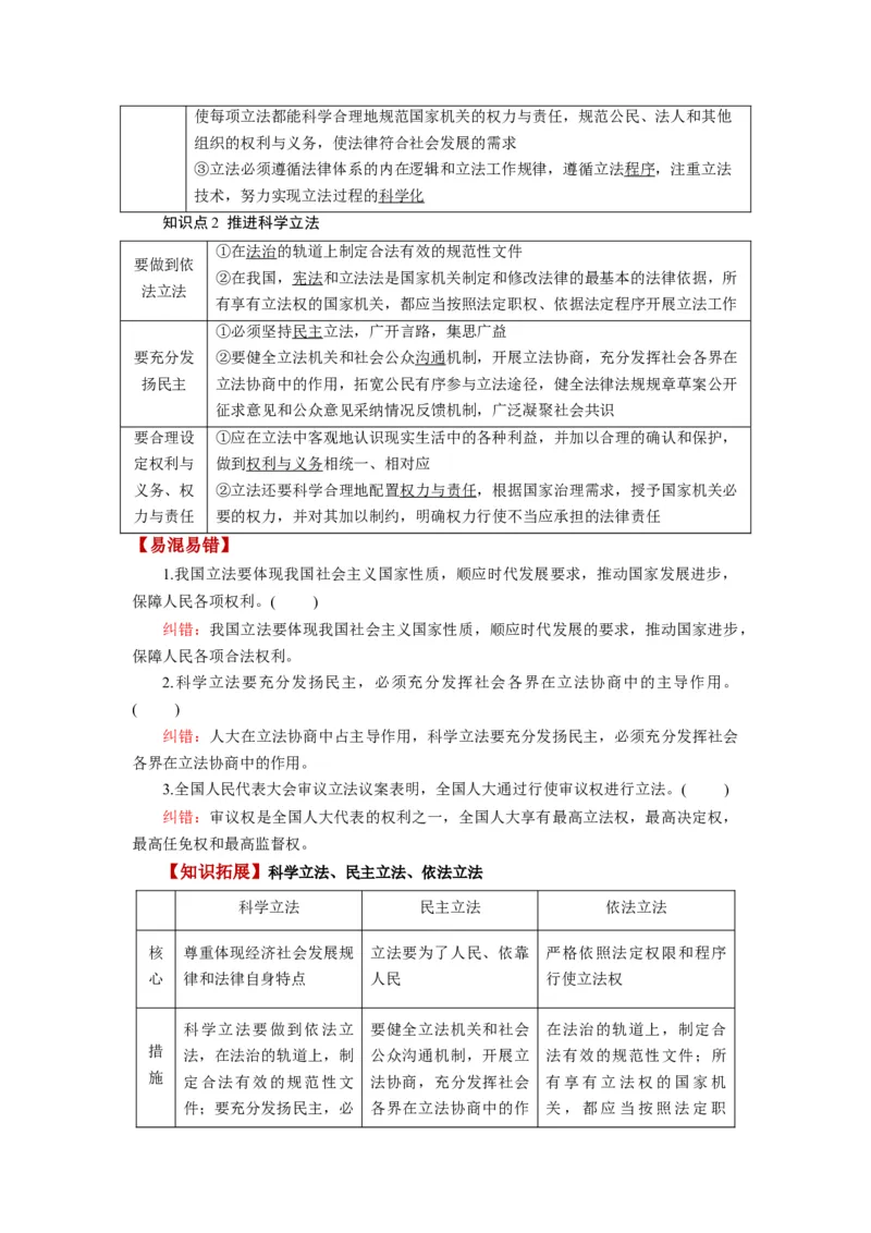 第09课全面推进依法治国的基本要求（讲义）（解析版）_新高考复习资料_2024年新高考资料_一轮复习资料_完2024年高考政治一轮复习讲练测（课件+讲义+练习）（新教材新高考）_必修3