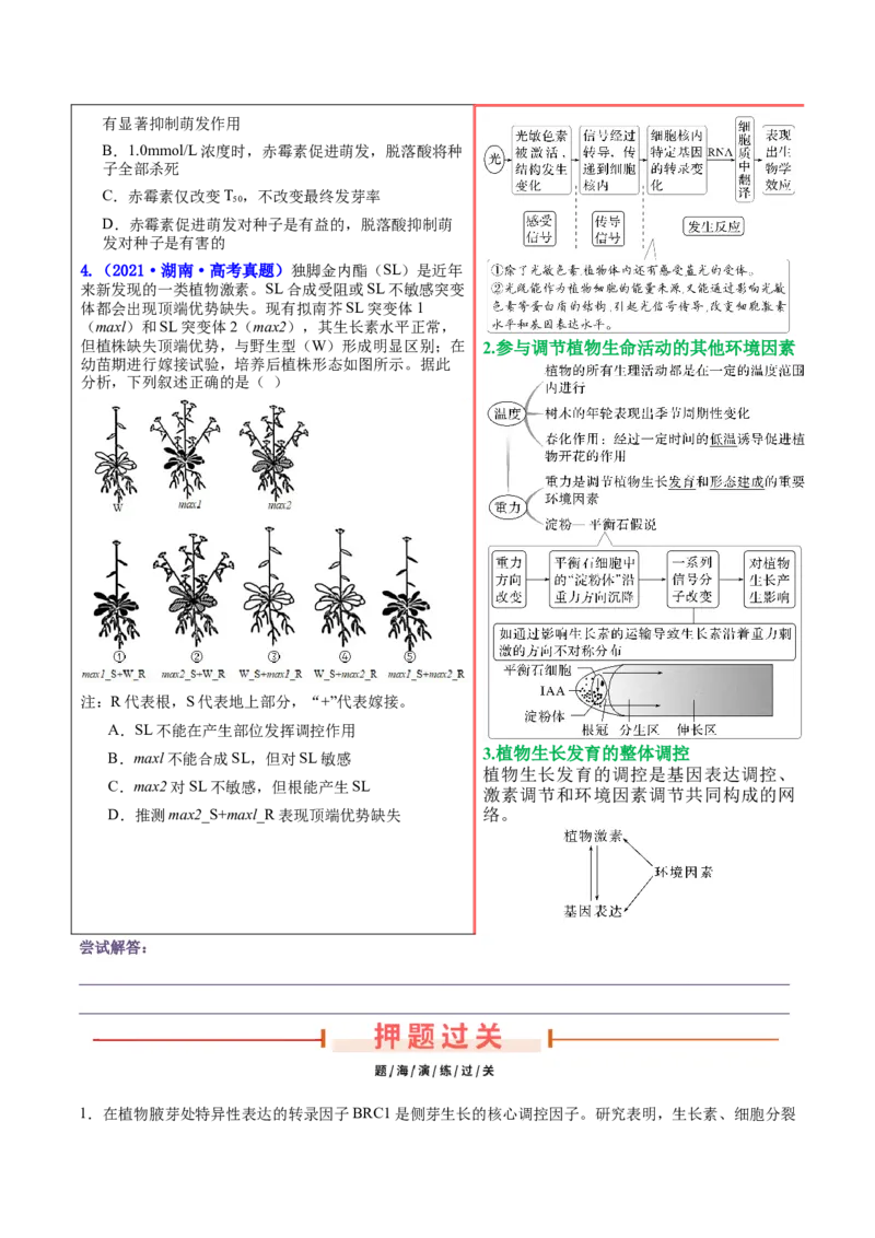 押新高考卷稳态与调节（原卷版）-备战2024年高考生物临考题号押题（新高考通用）_2024年新高考资料_5.2024三轮冲刺_备战2024年高考生物临考题号押题（新高考通用）322745222