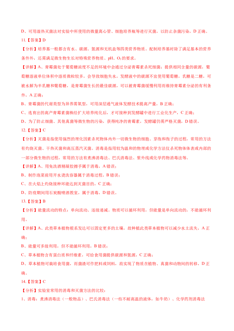 押新高考卷发酵工程（解析版）-备战2024年高考生物临考题号押题（新高考通用）(1)_2024年新高考资料_5.2024三轮冲刺_备战2024年高考生物临考题号押题（新高考通用）322745222