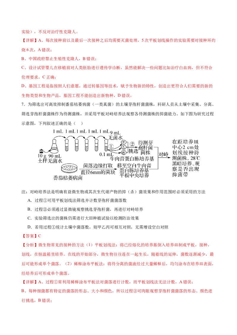 押新高考卷发酵工程（解析版）-备战2024年高考生物临考题号押题（新高考通用）(1)_2024年新高考资料_5.2024三轮冲刺_备战2024年高考生物临考题号押题（新高考通用）322745222