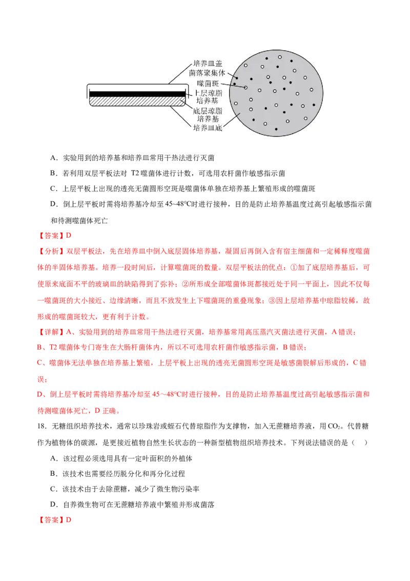 押新高考卷发酵工程（解析版）-备战2024年高考生物临考题号押题（新高考通用）(1)_2024年新高考资料_5.2024三轮冲刺_备战2024年高考生物临考题号押题（新高考通用）322745222