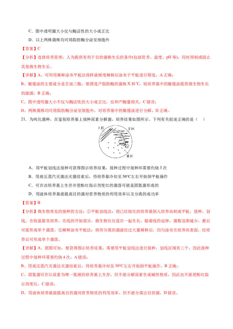 押新高考卷发酵工程（解析版）-备战2024年高考生物临考题号押题（新高考通用）(1)_2024年新高考资料_5.2024三轮冲刺_备战2024年高考生物临考题号押题（新高考通用）322745222