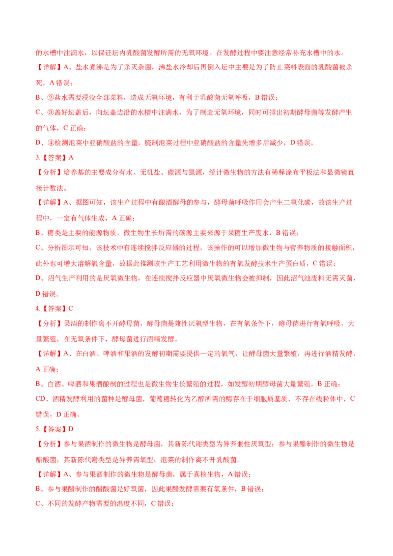 押新高考卷发酵工程（解析版）-备战2024年高考生物临考题号押题（新高考通用）(1)_2024年新高考资料_5.2024三轮冲刺_备战2024年高考生物临考题号押题（新高考通用）322745222