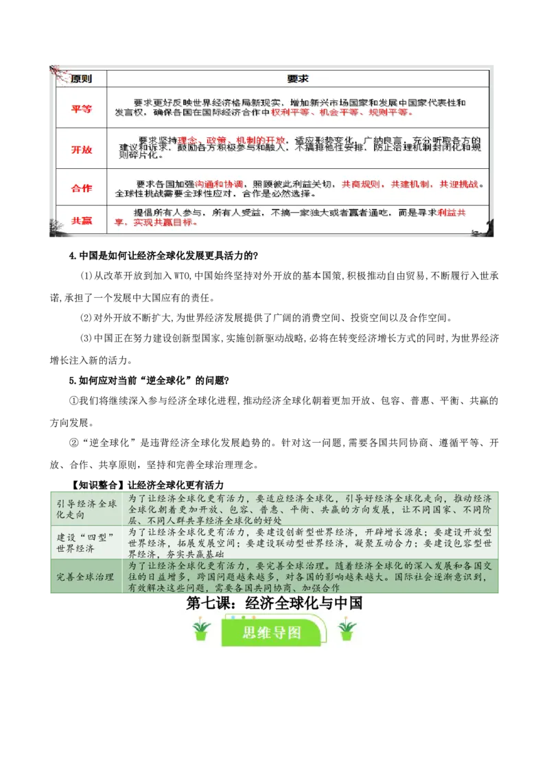 选择性必修一《当代国际政治与经济》知识清单-口袋书2024年高考政治一轮复习知识清单（新高考通用）_新高考复习资料_2024年新高考资料_专项复习资料