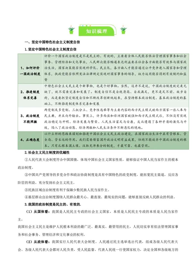 选择性必修一《当代国际政治与经济》知识清单-口袋书2024年高考政治一轮复习知识清单（新高考通用）_新高考复习资料_2024年新高考资料_专项复习资料