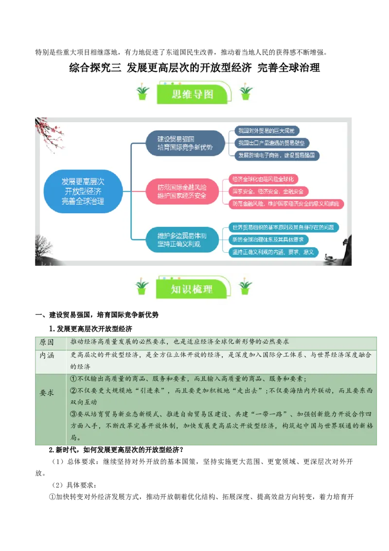 选择性必修一《当代国际政治与经济》知识清单-口袋书2024年高考政治一轮复习知识清单（新高考通用）_新高考复习资料_2024年新高考资料_专项复习资料