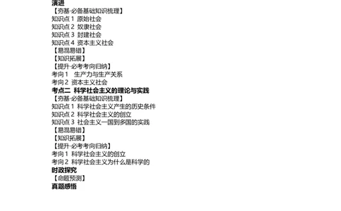 第01课社会主义从空想到科学、从理论到实践的发展（讲义）（原卷版）_新高考复习资料_2024年新高考资料_一轮复习资料_必修1