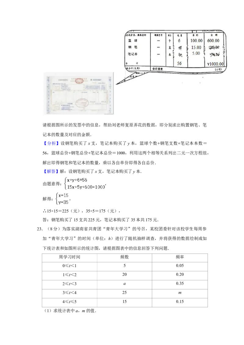 2021年湖南省邵阳市中考数学真题解析版_2.2015-2025年中考数学_2.数学中考真题2015-2024年_地区卷_湖南省_邵阳数学11-22