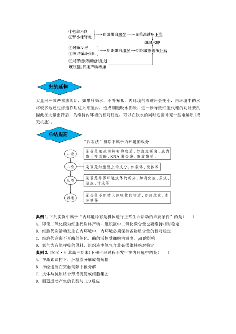 专题23人体的内环境与稳态（串讲）（原卷版）_2024年新高考资料_1.2024一轮复习_备战2024年高考生物一轮复习串讲精练（新高考专用）