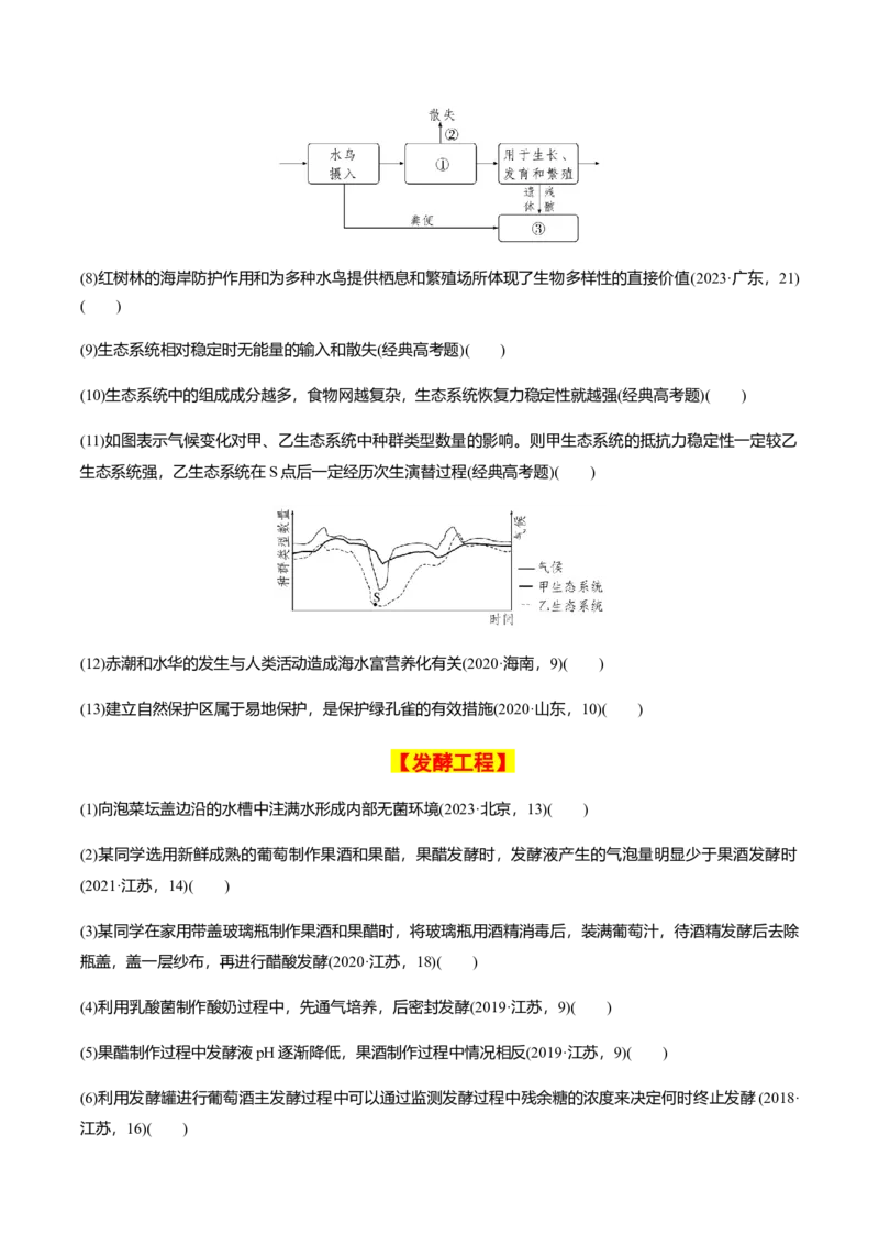 专题02高中生物考前必刷易错题（学生版）_2024年新高考资料_5.2024三轮冲刺_备战2024年高中生物考前必备锦囊（全国通用）