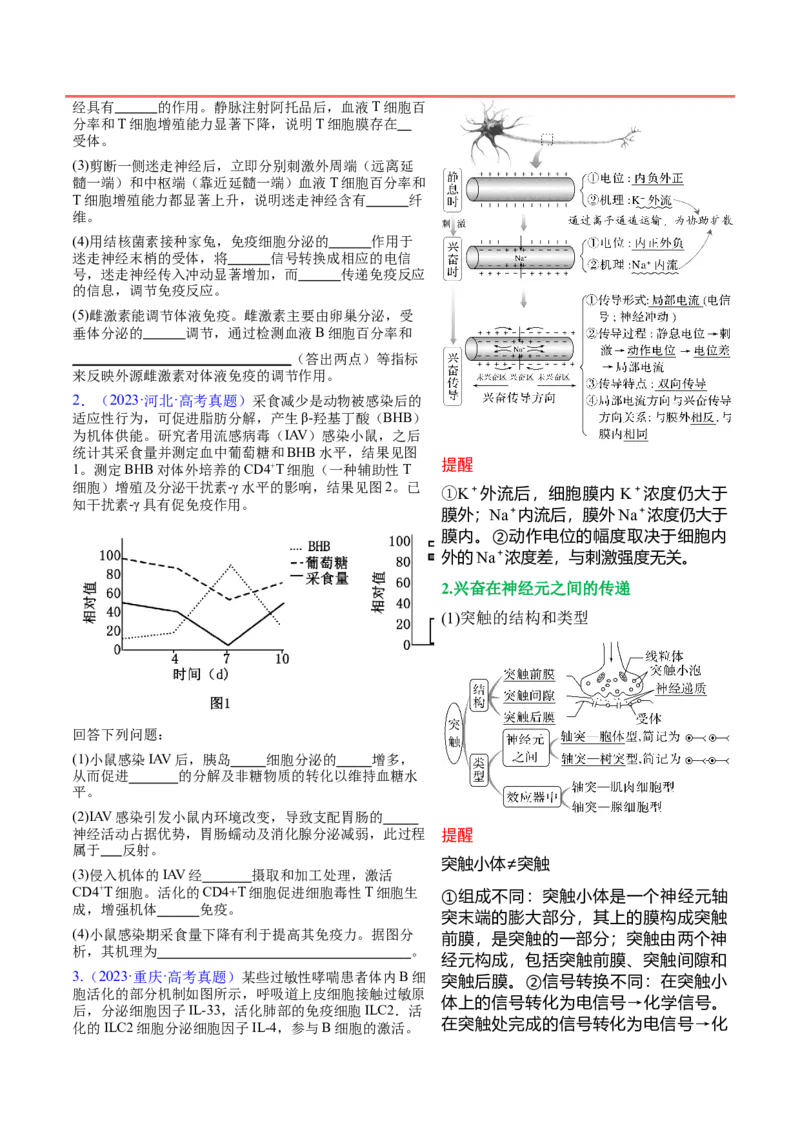 押新高考卷稳态与调节（原卷版）-备战2024年高考生物临考题号押题（新高考通用）_2024年新高考资料_5.2024三轮冲刺_备战2024年高考生物临考题号押题（新高考通用）322745222_61