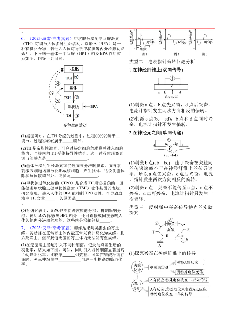押新高考卷稳态与调节（原卷版）-备战2024年高考生物临考题号押题（新高考通用）_2024年新高考资料_5.2024三轮冲刺_备战2024年高考生物临考题号押题（新高考通用）322745222_61