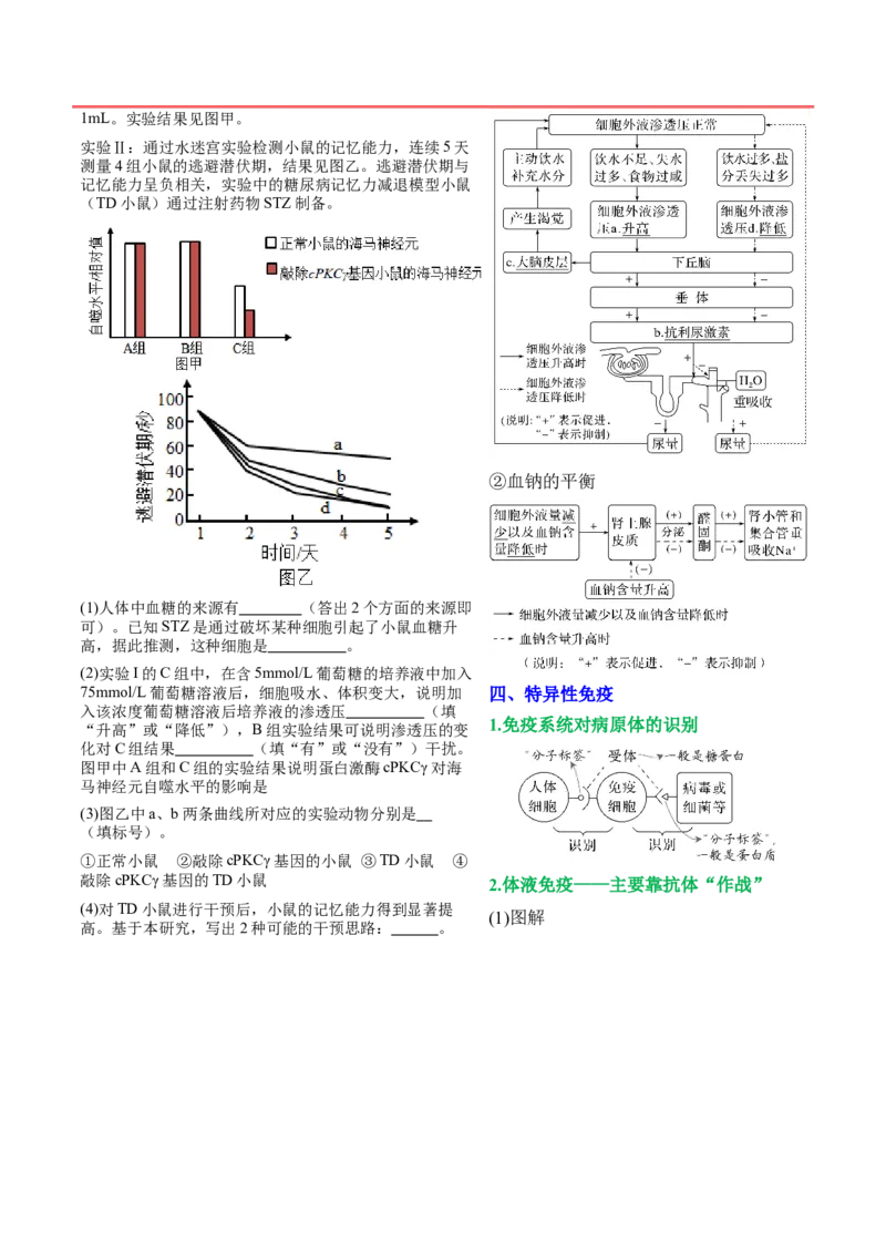 押新高考卷稳态与调节（原卷版）-备战2024年高考生物临考题号押题（新高考通用）_2024年新高考资料_5.2024三轮冲刺_备战2024年高考生物临考题号押题（新高考通用）322745222_61
