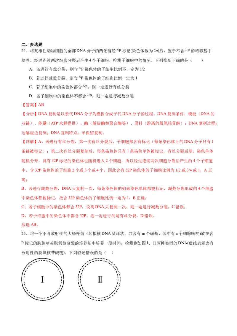 专题21DNA分子的结构、复制与基因的本质（解析版)_2024年新高考资料_3.2024专项复习_备战2024年高考生物一轮复习重难点专项突破