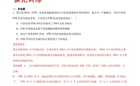 专题21DNA分子的结构、复制与基因的本质（解析版)_2024年新高考资料_3.2024专项复习_备战2024年高考生物一轮复习重难点专项突破