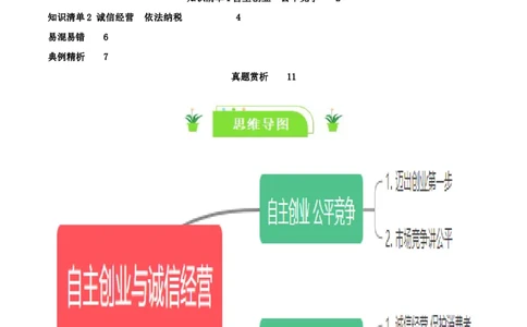 专题43自主创业与诚信经营_新高考复习资料_2024年新高考资料_一轮复习资料_口袋书2024年高考政治一轮复习知识清单（新高考通用）
