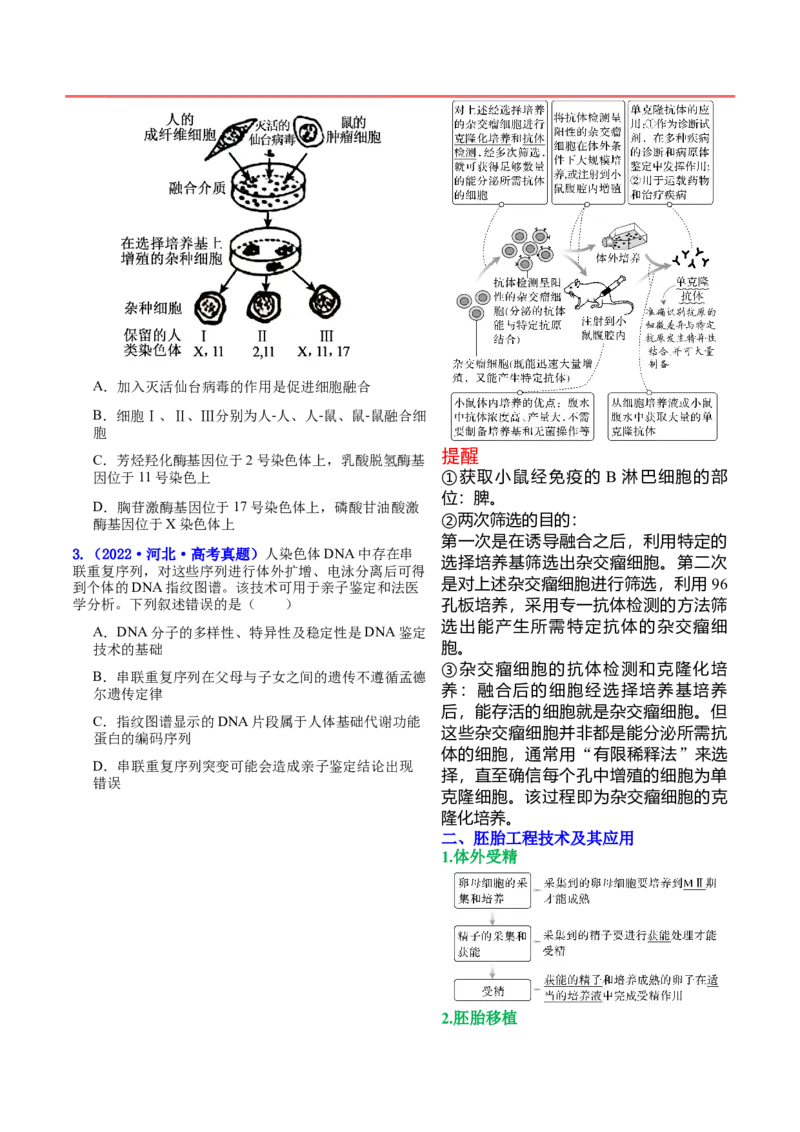 押新高考卷生物技术与工程（原卷版）-备战2024年高考生物临考题号押题（新高考通用）_2024年新高考资料_5.2024三轮冲刺_备战2024年高考生物临考题号押题（新高考通用）322745222