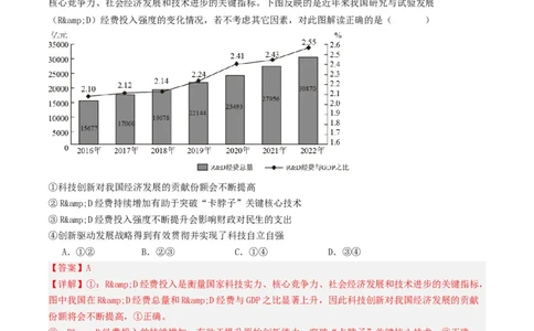 第三课我国的经济发展（好题过关）（解析版）_新高考复习资料_2024年新高考资料_一轮复习资料_完2024年高考政治一轮复习考点帮（课件+讲义+练习）（新教材新高考）_好题过关