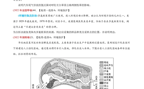 专题19选修地理-2022年高考地理真题与模拟题分专题训练（学生版）_2024年新高考资料_1.2024一轮复习_赠2022年高考地理真题与模拟题分专题训练