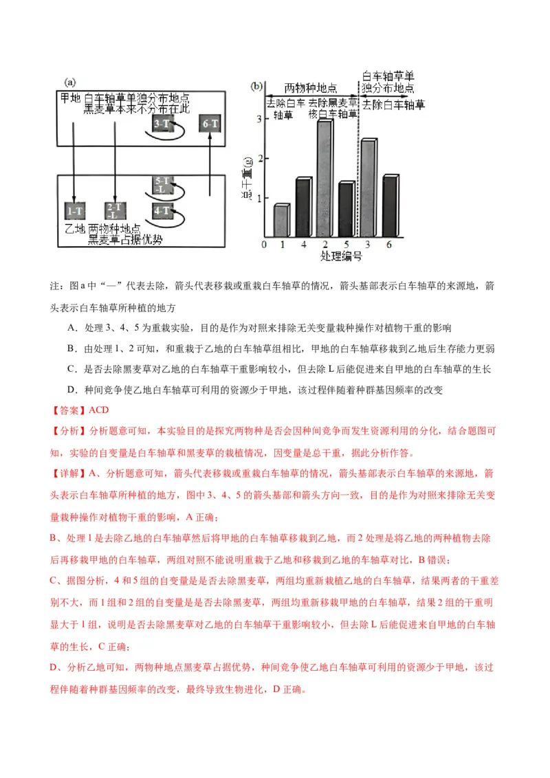 专题24生物的进化（解析版)_2024年新高考资料_3.2024专项复习_备战2024年高考生物一轮复习重难点专项突破_专题24生物的进化-备战2024年高考生物一轮复习重难点专项突破