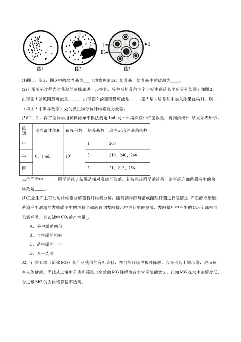 专题39微生物的培养技术和应用（原卷版）_2024年新高考资料_3.2024专项复习_备战2024年高考生物一轮复习重难点专项突破