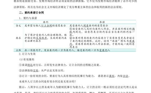 第三课订约履约&nbsp;诚信为本（精品讲义）_新高考复习资料_2024年新高考资料_一轮复习资料_完2024年高考政治一轮复习考点帮（课件+讲义+练习）（新教材新高考）