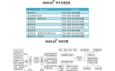 宝典11生物的变异（原卷版）_2024年新高考资料_1.2024一轮复习_2024年高考生物一轮复习知识清单