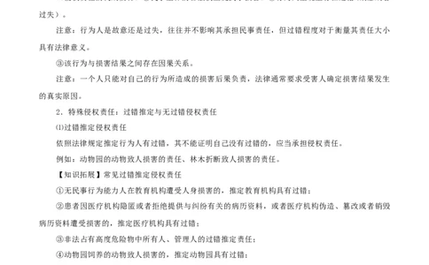 专题39侵权责任与权利界限_新高考复习资料_2024年新高考资料_一轮复习资料_口袋书2024年高考政治一轮复习知识清单（新高考通用）