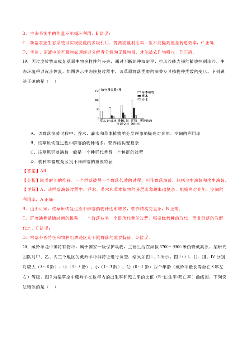 押新高考卷生物与环境（解析版）-备战2024年高考生物临考题号押题（新高考通用）_2024年新高考资料_5.2024三轮冲刺_备战2024年高考生物临考题号押题（新高考通用）322745222