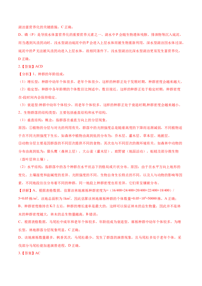 押新高考卷生物与环境（解析版）-备战2024年高考生物临考题号押题（新高考通用）_2024年新高考资料_5.2024三轮冲刺_备战2024年高考生物临考题号押题（新高考通用）322745222