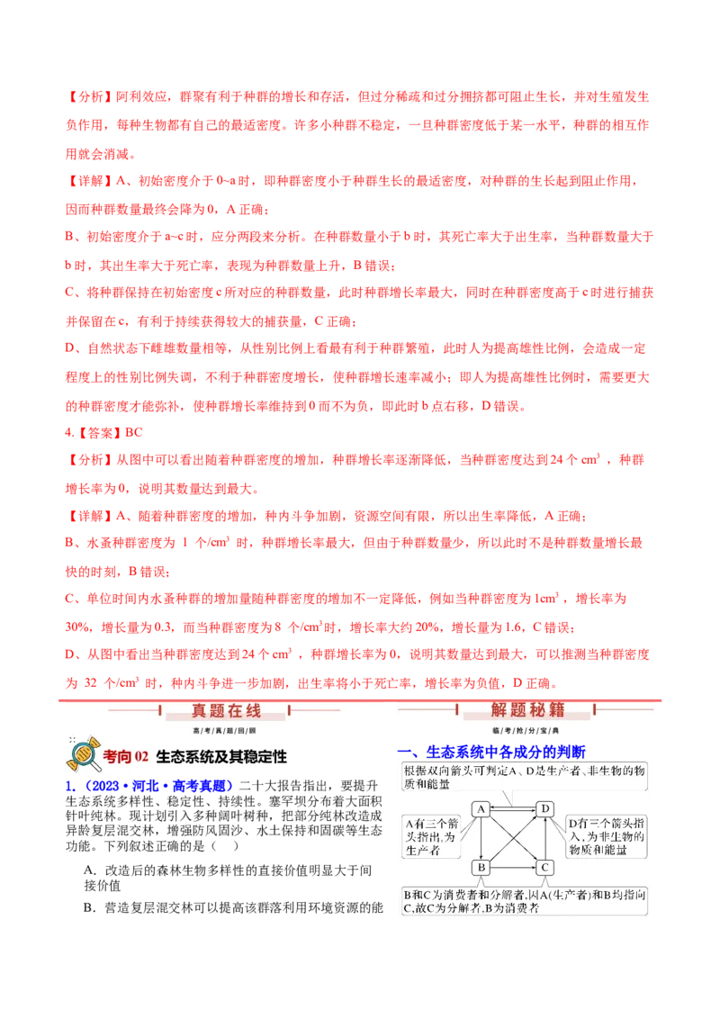 押新高考卷生物与环境（解析版）-备战2024年高考生物临考题号押题（新高考通用）_2024年新高考资料_5.2024三轮冲刺_备战2024年高考生物临考题号押题（新高考通用）322745222
