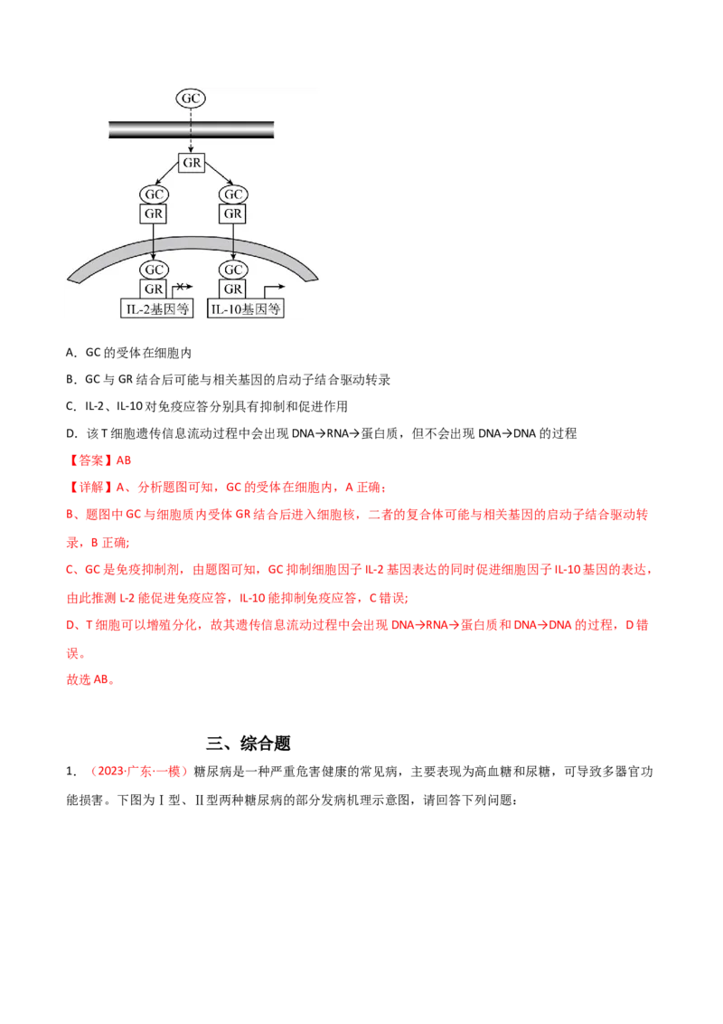 专题11免疫调节（解析版）_2024年新高考资料_3.2024专项复习_备战2024年高考生物一轮复习重难点突破讲解与训练（新教材）