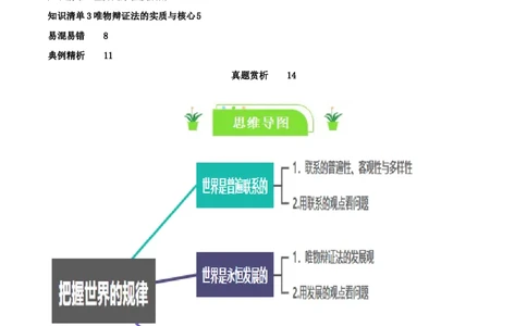 专题20把握世界的规律_新高考复习资料_2024年新高考资料_一轮复习资料_口袋书2024年高考政治一轮复习知识清单（新高考通用）