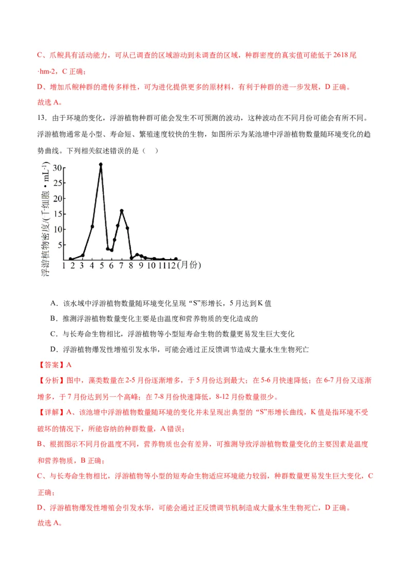 专题33种群（解析版)_2024年新高考资料_3.2024专项复习_备战2024年高考生物一轮复习重难点专项突破_专题33种群-备战2024年高考生物一轮复习重难点专项突破