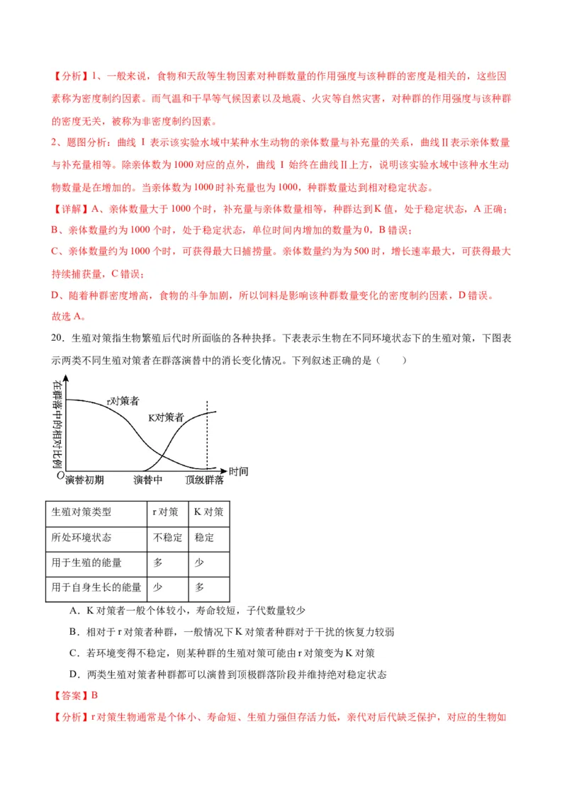 专题33种群（解析版)_2024年新高考资料_3.2024专项复习_备战2024年高考生物一轮复习重难点专项突破_专题33种群-备战2024年高考生物一轮复习重难点专项突破