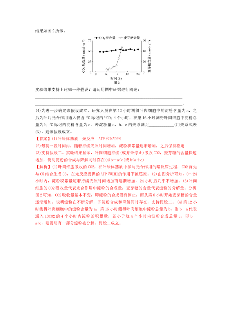 专题09光合作用（精练）（解析版）_2024年新高考资料_1.2024一轮复习_备战2024年高考生物一轮复习串讲精练（新高考专用）