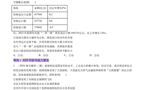 第07课经济全球化与中国（讲义）（原卷版）_新高考复习资料_2025年新高考资料_2025年高考政治一轮复习讲练测（新教材新高考）