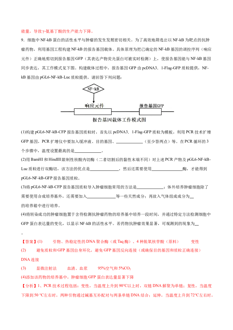 押新高考卷生物技术与工程（解析版）-备战2024年高考生物临考题号押题（新高考通用）_2024年新高考资料_5.2024三轮冲刺_备战2024年高考生物临考题号押题（新高考通用）322745222_668